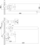 Смеситель Rossinka RS39-84 универсальный