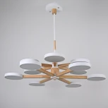 Потолочная люстра Wi-Fi на штанге Turna Dbl L12 White By ImperiumLoft Turna-Dbl01 (LED, 220V, голосовое управление, умный дом - Алиса)