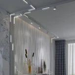 Трековый угловой светильник низковольтный диммируемый Novotech Flum 359501 SHINO белый LED 24W 48V 3000-6500K