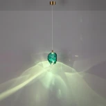 Подвесной светильник Odeon Light Gemme 7110/4LB зеленый/бирюз. стекло/металл IP20 LED 4W 300Лм 3000K 200° 220V