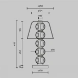 Настольная лампа Maytoni Amulet MOD555TL-L8G3K (LED, 220V, выключатель)