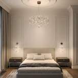 Бра с хрусталем и регулировкой цветовой температуры Bogate's Tense 442/1 хром (LED, 220V, подвески, пульт управления)