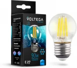 Лампочка светодиодная шар прозрачная E27 6,5W 220V 820 lm 4000K Voltega Globe E27 9W Graphene 7139