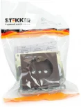 Розетка без заземления со шторками (коричневый) Stekker Катрин 49025