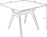 Стол R-Home Нарвик квадратный 860*860 бук-белый