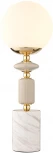 Настольная лампа Lumion Vivien 6580/1T французское золото, серый/белый металл, керамика/стекло E14 1*40W 220V (выключатель)