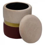 Пуф Dreambag Аризона Бежево-Бордовый 13672