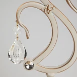 Интерьерная настольная лампа Eurosvet 12205 12205/1T белый (хрусталь Strotskis, подвески, выключатель, подсвечник, свеча)