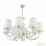 Подвесная люстра Arte Milano Florentia-1097 301097/8 Wh/Gd (220V, на цепи)