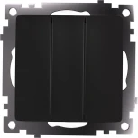 Выключатель трехклавишный (черный) Stekker Катрин 49172