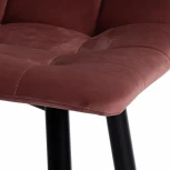 Стул полубарный CHILLY (mod. 7095пб ) / 1 шт. в упаковке (Ткань,Металл /Коралловый,Черный)