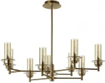 Потолочная люстра на штанге Lumion Madonna 6554/9C бронза/коньячный/металл/стекло E14 9*40W 220V