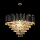 Подвесная люстра каскадная большая Loft It Eclair 10206/800 (220V, хрусталь, на цепи)