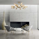 Потолочная люстра на штанге Eurosvet Thalia 60140/12 золото (220V)