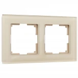 Рамка на 2 поста Favorit (шампань,стекло) Werkel W0021111 (a050796)