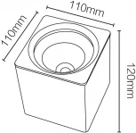 Точечный накладной светодиодный светильник CH-SD220-1(W) Fiberli Ch-Sd 12120103