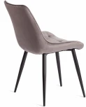 Стул ABRUZZO (mod. 8060) металл/вельвет, 52 х 63 85 см, светло-серый (HLR 24)/черный Tetchair 19232