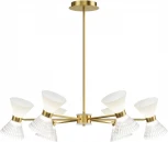 Потолочная люстра на штанге ST Luce SL2004 SL2004.303.12 латунь/прозрачный, белый, латунь G9 LED 12*5W (220V)