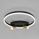 Спот Wi-Fi Eurosvet 90247/3 черный / золото (LED, 220V, управление смартфоном, голосовое управление, умный дом - Minimir Home, Алиса, Маруся, Салют, кольцо)