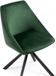 Стул Woodville на металлокаркасе Окленд крутящийся темно-зеленый / черный 551066
