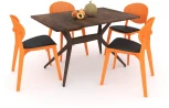 Обеденная группа SHT-DS125 палисандр/коричневый/оранжевый/черный Sheffilton 7777256201