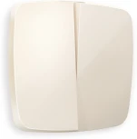 Лицевая панель Ambrella Volt OMEGA (Бежевый глянец) для 2-клавишных выключателей QUANT OP3030
