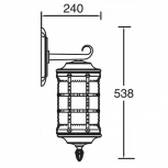 Настенный фонарь уличный Oasis Light 81202 Bl (220V, IP44)