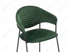 Стул Woodville на металлокаркасе Рансол темно-зеленый / черный глянец 483861