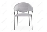 Стул Woodville на металлокаркасе Рансол серебряный / черный глянец 483862