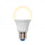 Лампочка светодиодная шар белая E27 12W 3000K Uniel LED-A60 12W/3000K/E27/FR/DIM PLP01WH