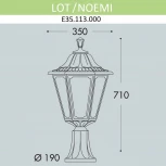 Наземный фонарь Fumagalli Noemi E35.113.000.AXH27 (220V, IP55)