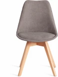Стул TULIP SOFT (mod. 053V) / 2 шт. в упаковке Tetchair (Дерево,Пластик,Ткань/Серый) арт.24519
