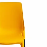 Стул GENIUS (mod 75) бежевый/коричневые ножки (металл/пластик)