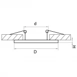 Рамка для одного встраиваемого светильника Lightstar Intero, круг, белый