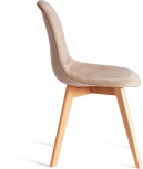 Стул CINDY SOFT (mod. C1021F1-1) / 1 шт. в упаковке (Велюр,Дерево бук /Коричневый)