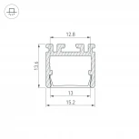 Профиль PDS-D-2000 ANOD (Алюминий) 026517 Arlight