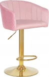Стул барный DOBRIN DARCY GOLD (розовый велюр (1922-16)) 5025_GoldBase-LM GOLD, цвет сиденья розовый (1922-16), основания золото