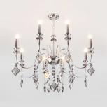 Подвесная люстра Eurosvet Telao 10120/8 хром/дымчатый хрусталь Strotskis Smart