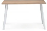 Стол деревянный Notta Тринити Лофт 140 25 мм дуб делано светлый / белый матовый 489658