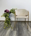 Стул DILL PK6015-05 (VBP205) античный светло-бежевый, велюр/ золотой каркас