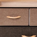 Комод Leset Локи 3 ящ., Коричневый Leset (Искусственный лен/Бежевый,Коричневый) арт.2500000183485