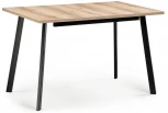 Стол раскладной Woodville Колон Лофт 120 25 мм черный матовый / дуб делано светлый 489607