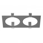 Рамка для двух встраиваемых светильников Lightstar Intero, прямоугольник, серый
