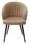 Стул Зефир Premier 08 Светло-коричневый, велюр / черный каркас