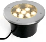 Встиваемый светодиодный свтельник (грунтовый) Feron SP2803 48469 10W, AC12V, низковольтный, 3000К, металлик, 160*H90mm, вн.диаметр: 110mm, IP67 (круглые)