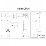 Подвесной светильник Maytoni Broni T439-PL-01-GR (220V, на проводе, круглые)