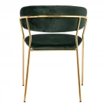 Стул Turin бирюзовый с золотыми ножками