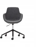 Рабочее кресло Tissiana темно-серого цвета, алюминиевые ножки с черной матовой отделкой La Forma (ex Julia Grup) арт.175086