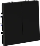 Выключатель с самовозвратом двухклавишный (черный матовый) Voltum S70 VLS020608