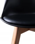 Стул обеденный JERRY SOFT (ножки светлый бук, цвет сиденья чёрный (B-03))